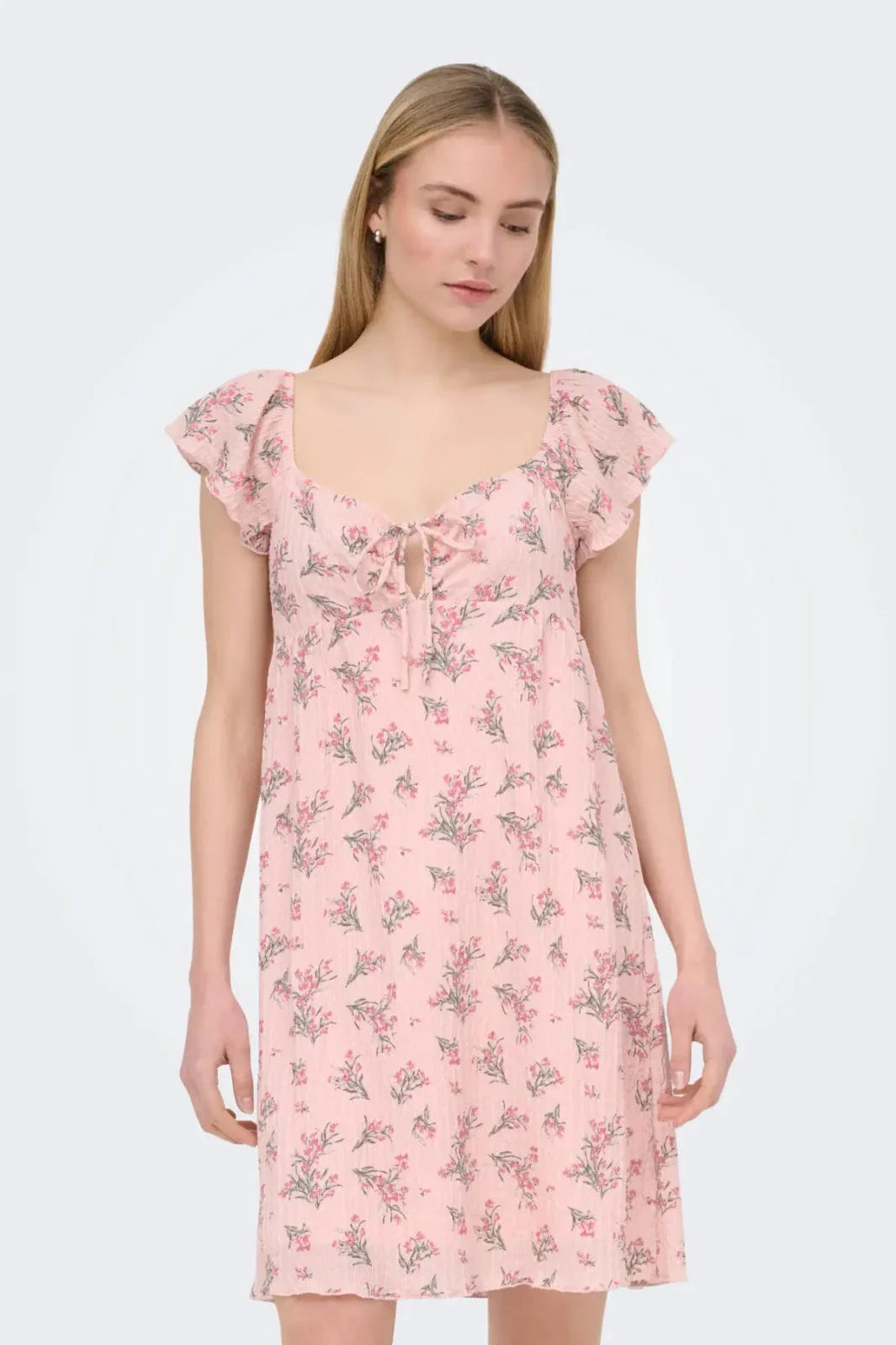 Only - Onldua Frill Sleeve Dress - 5065813 Pale Lilac (Cindy) Floral Laurel Whreat Kjoler 