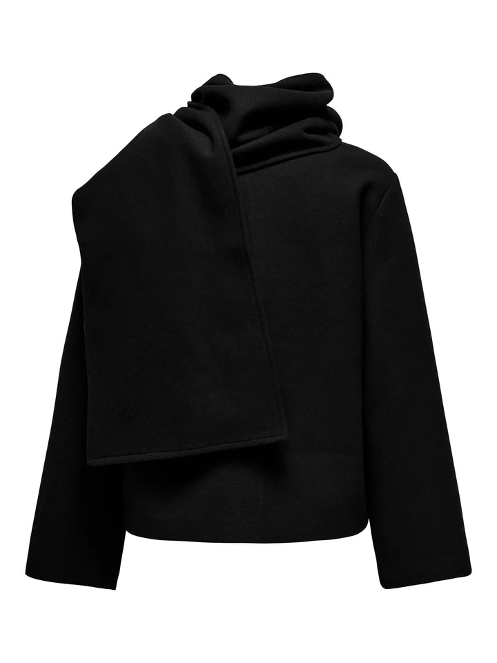 Only - Onlelba Life Scarf Jacket Cc - 4852335 Black W.Rose Lining Frakker 