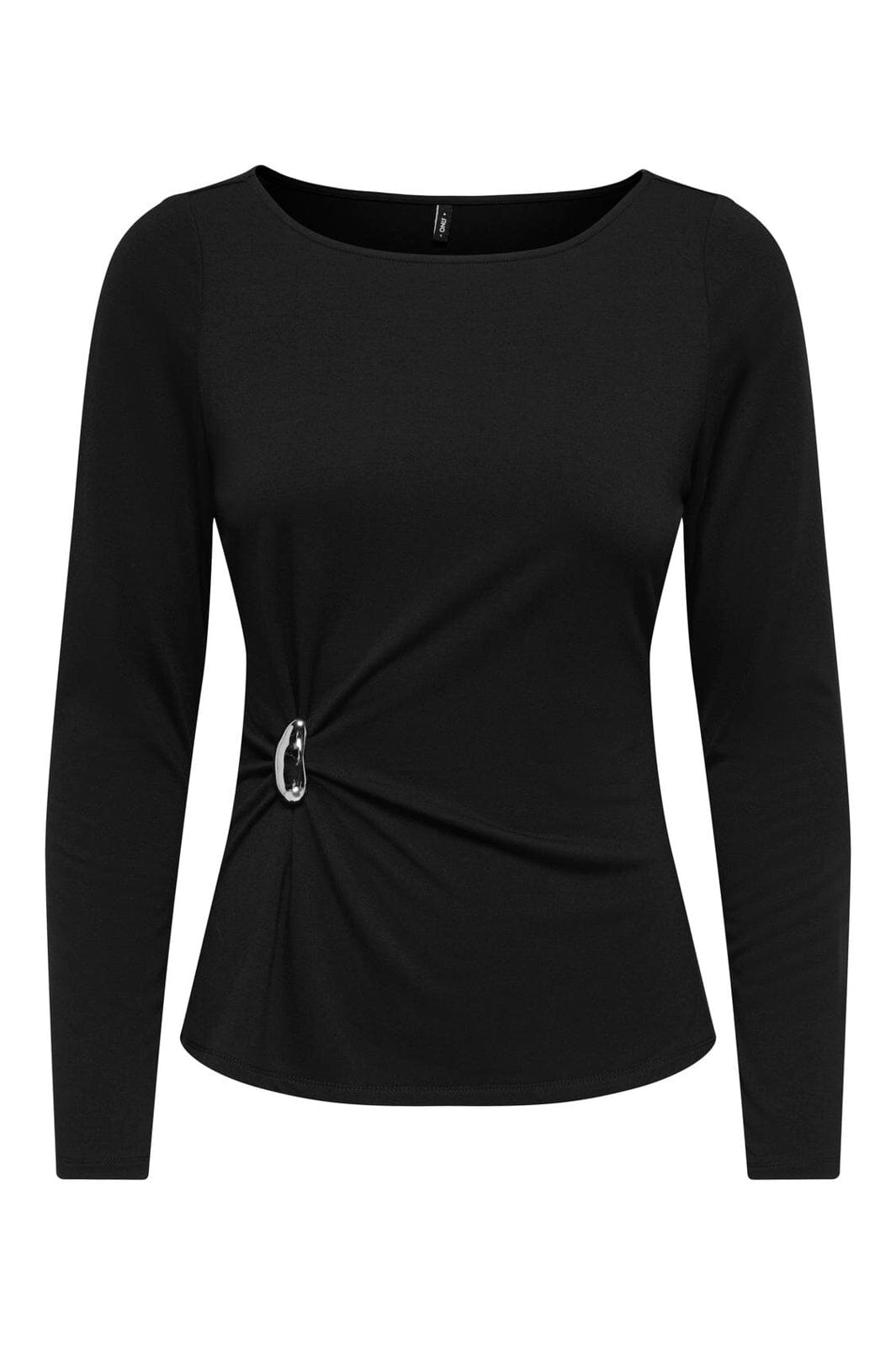Only - Onlelena L/S Boatneck Metal Top - 5085416 Black Silver Charm