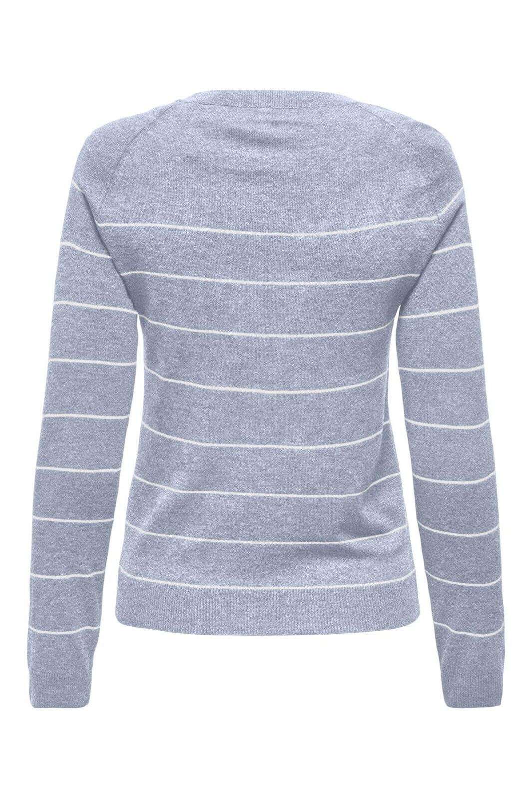 Only - Onlemmi Ls Raglan O-Neck Cc Knt - 4981391 Soft Chambray Mel/Cloud Dancer/Wide