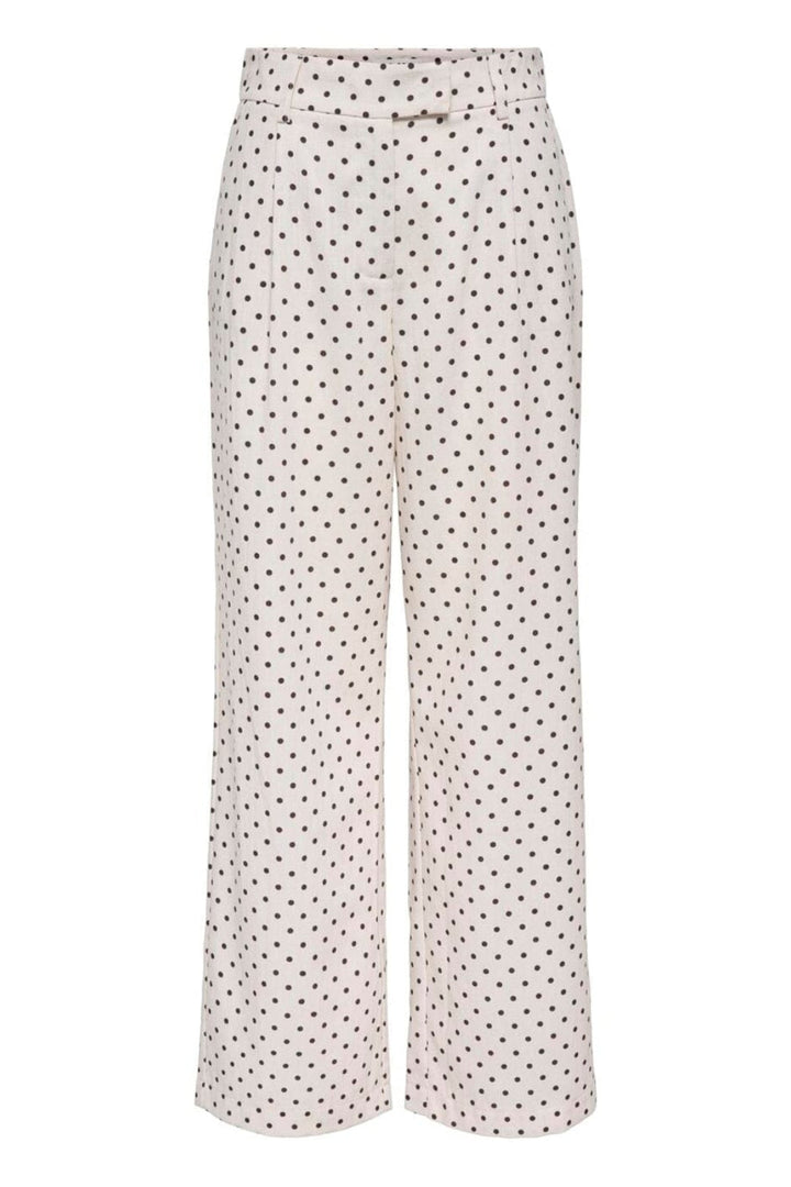 Only - Onlemmia-Linda Straight Pant - 5078144 Pumice Stone Delicioso Dot