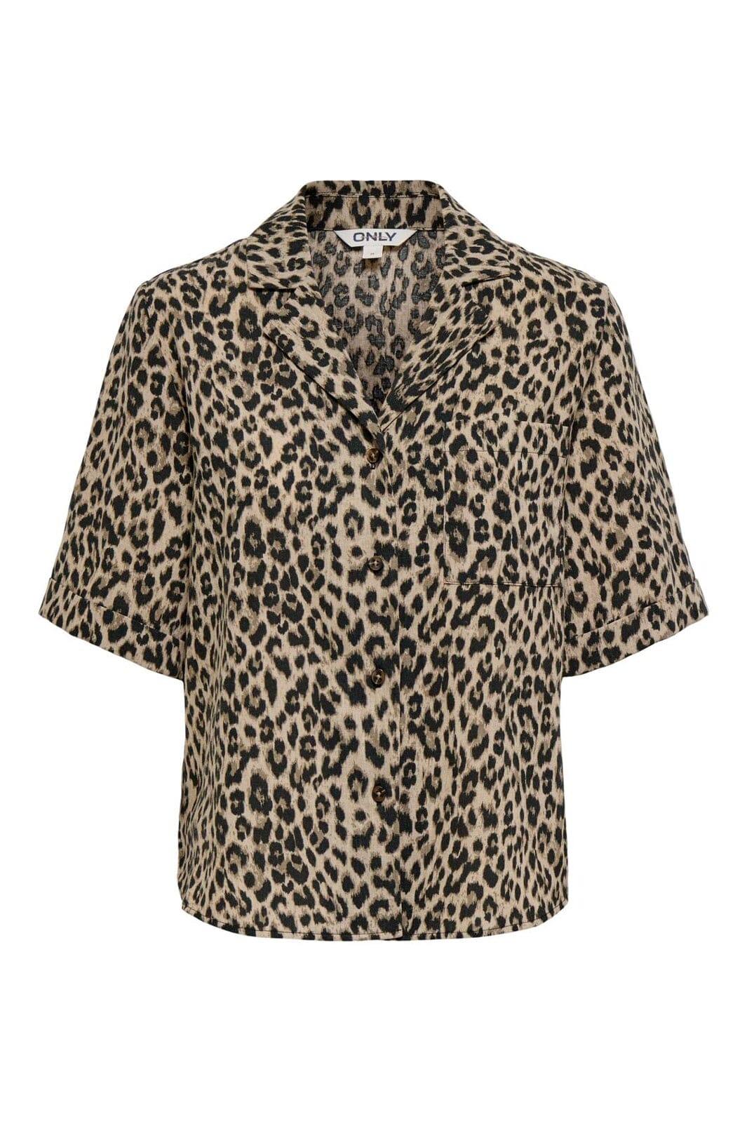 Only - Onlemmia S/S Button Shirt - 5078106 Black Leo