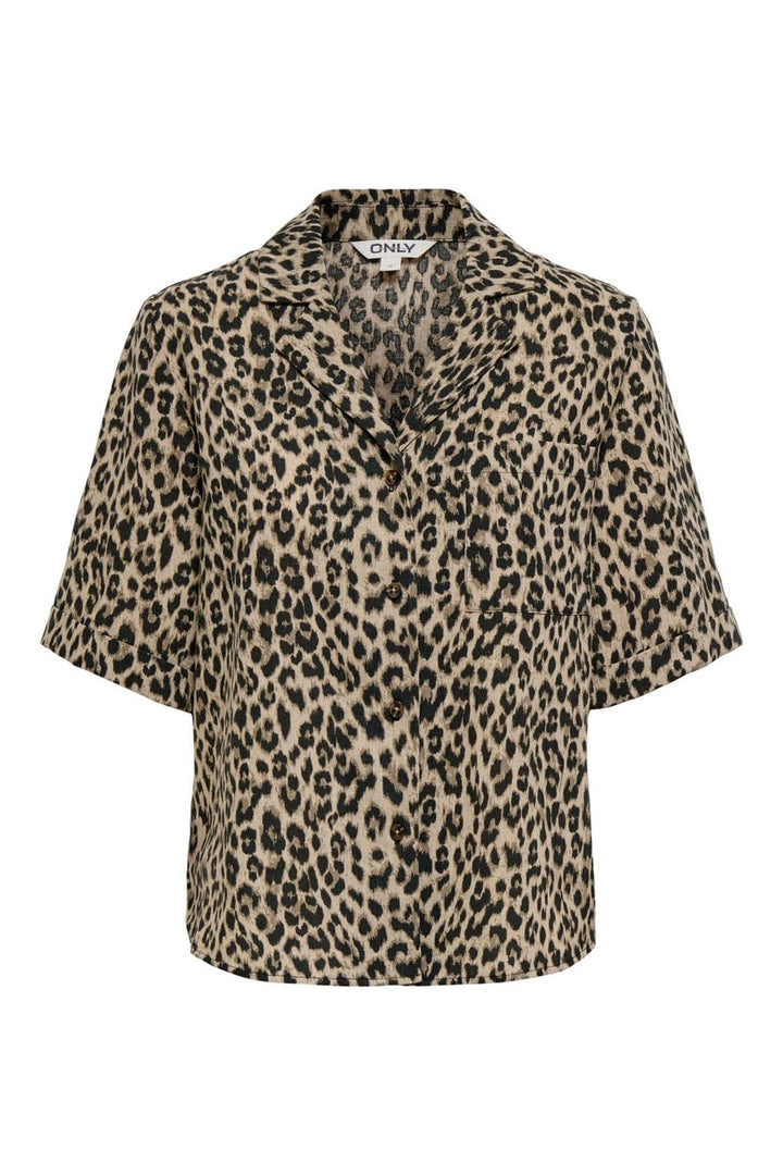 Only - Onlemmia S/S Button Shirt - 5078106 Black Leo