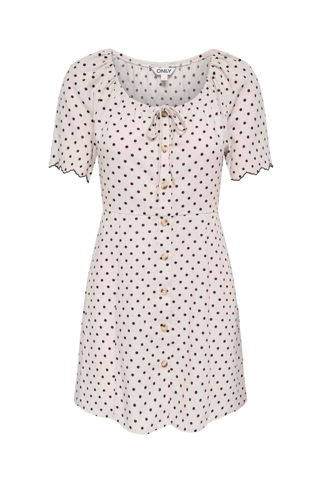 Only - Onlemmia S/S Emb Short Dress - 5078263 Pumice Stone Delicioso Dot