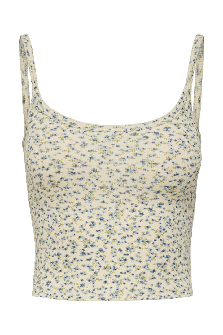 Only - Onleve Singlet Top - 4881074 Jet Stream Blue Flower
