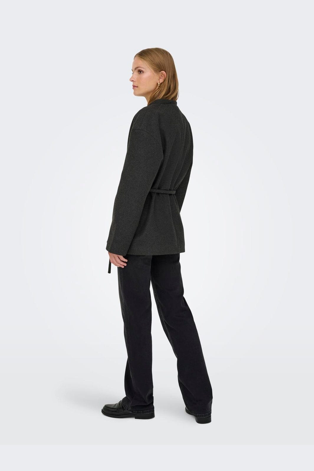 Only - Onlfox-Trillion Belt Jacket - 4960762 Dark Grey Melange