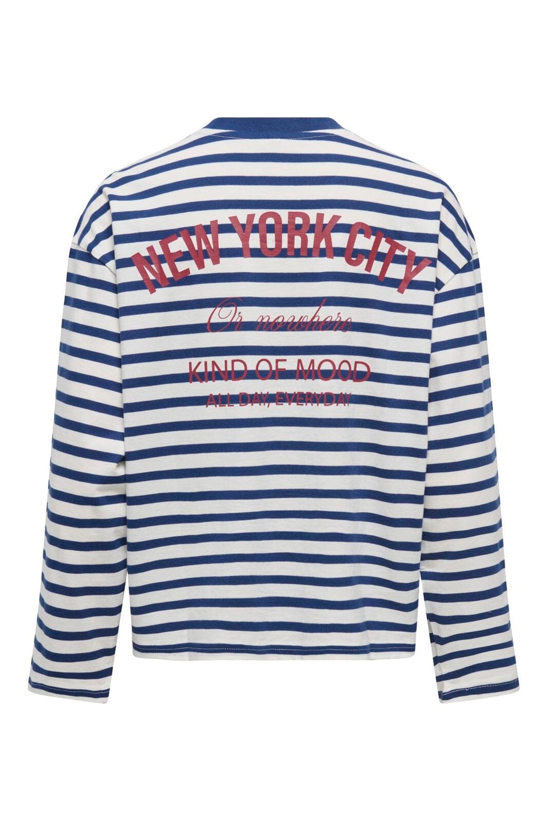 Only - Onlfreja L/S Stripe Top - 5060254 Cloud Dancer Navy (Ida) Print Park