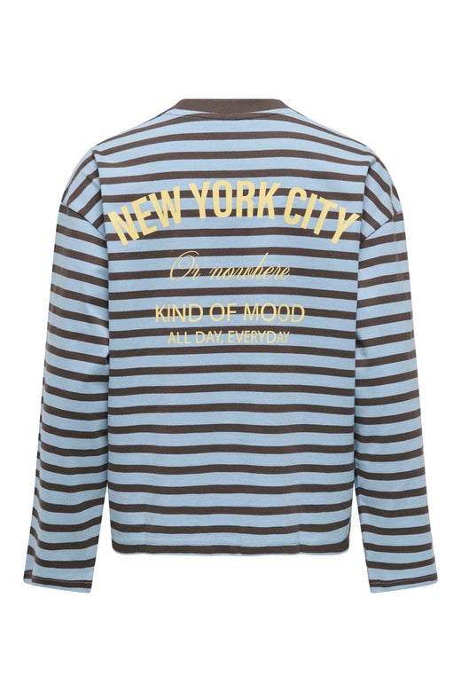 Only - Onlfreja L/S Stripe Top - 5060270 Cashmere Blue Bracken (Ida) Print Park
