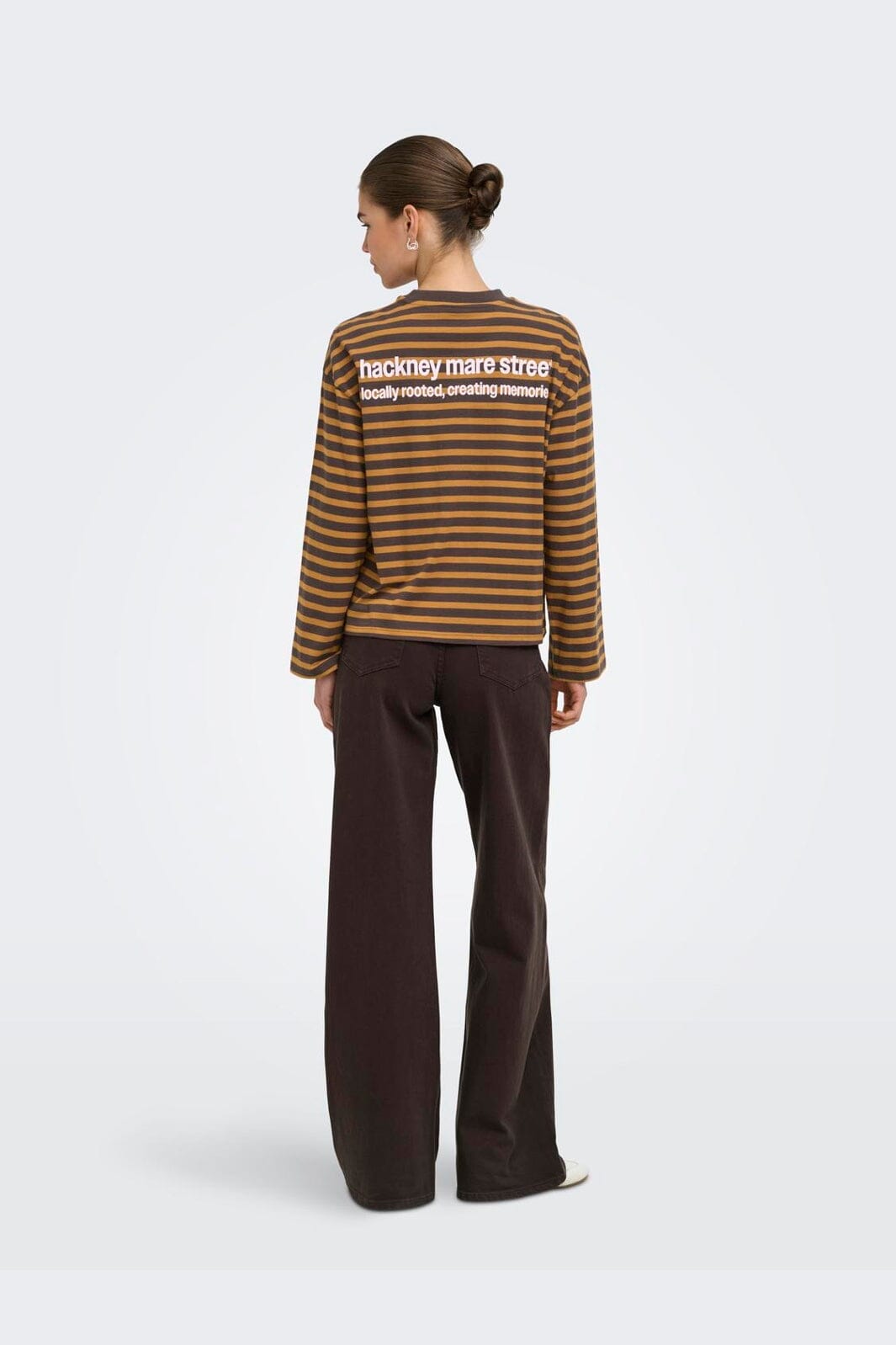 Only - Onlfreja L/S Stripe Top Cc - 5060271 Bracken Buckthorn (Ida) Print Vibrant