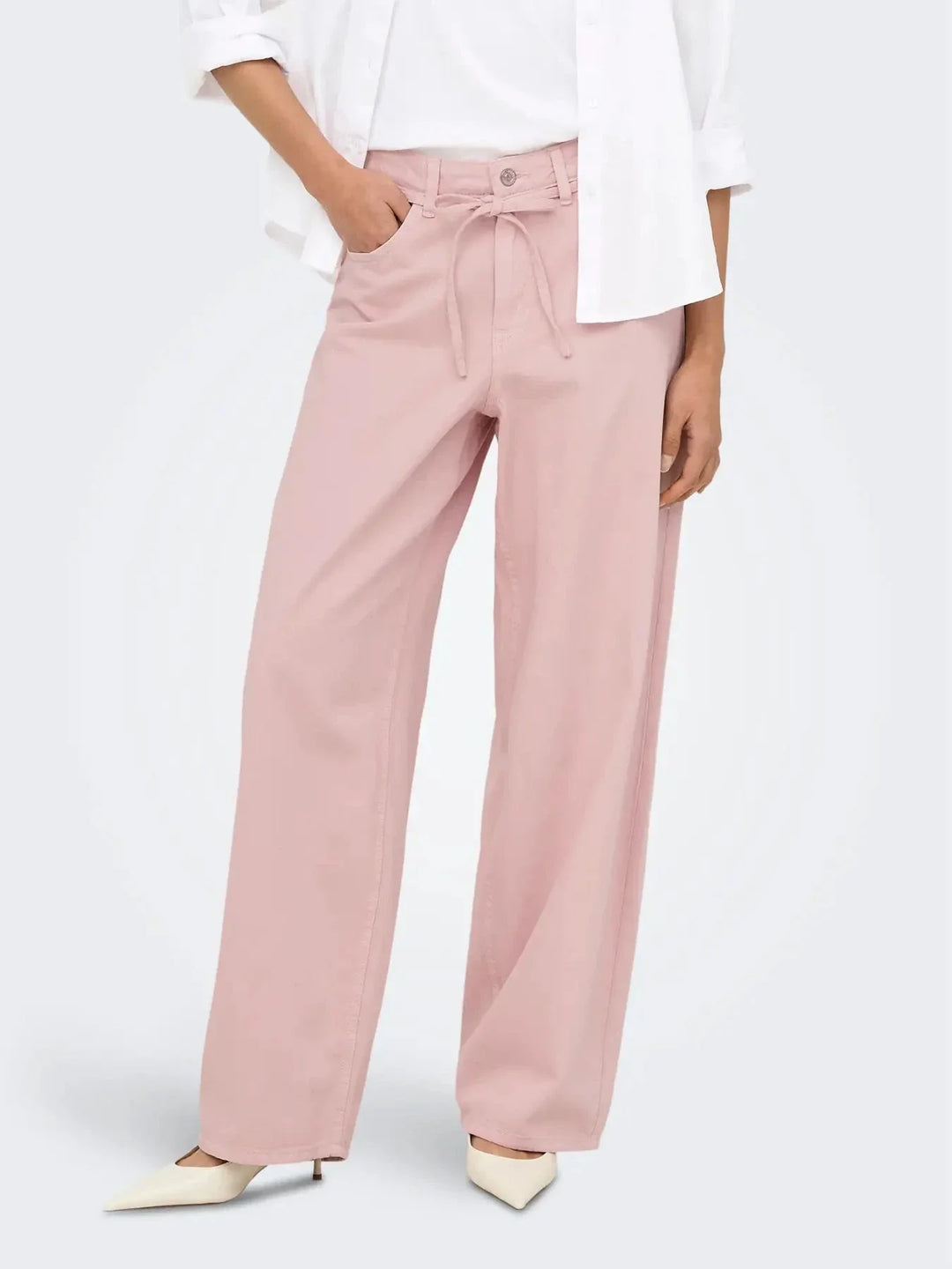 Only - Onlgianna-Silla St Belt Pant - 5070887 Rose Smoke Bukser 
