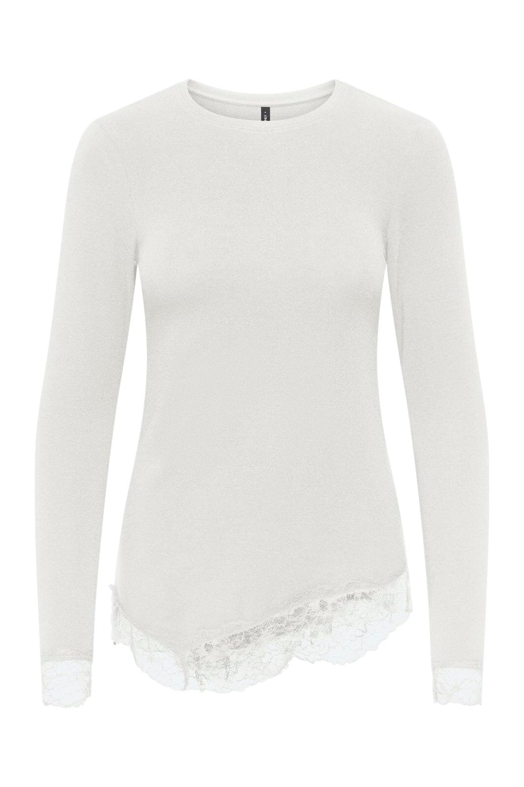 Only - Onlglamour L/S Lace Detail Top - 5135955 Cloud Dancer