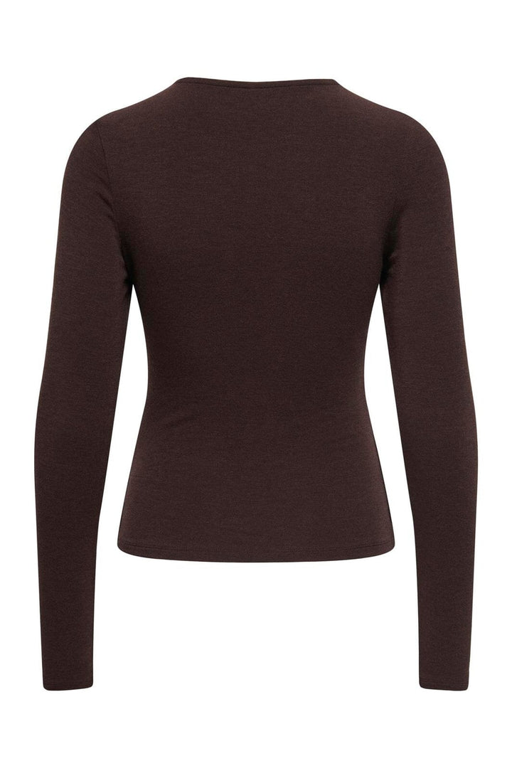 Only - Onlglamour L/S Ruching Top Cc - 5050807 Bracken