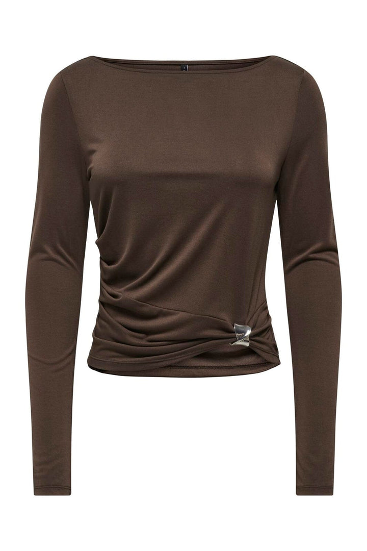 Only - Onlhannah L/S Metal Top Cc - 5043258 Bracken Silver Metal Charm