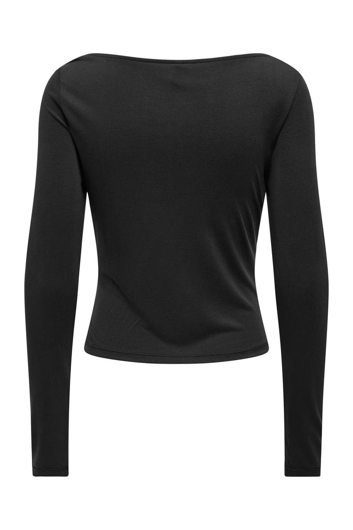 Only - Onlhannah L/S Metal Top Cc - 5101274 Black Silver Metal Charm