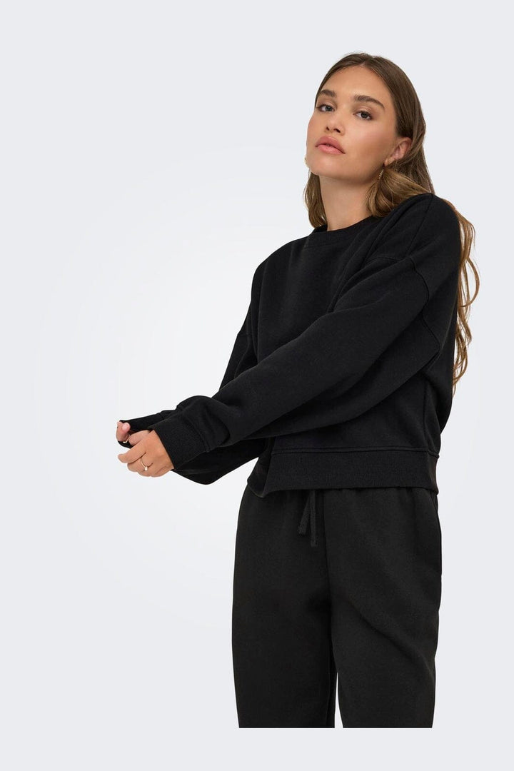 Only - Onlhappy L/S Crew Neck Swt - 5199519 Black