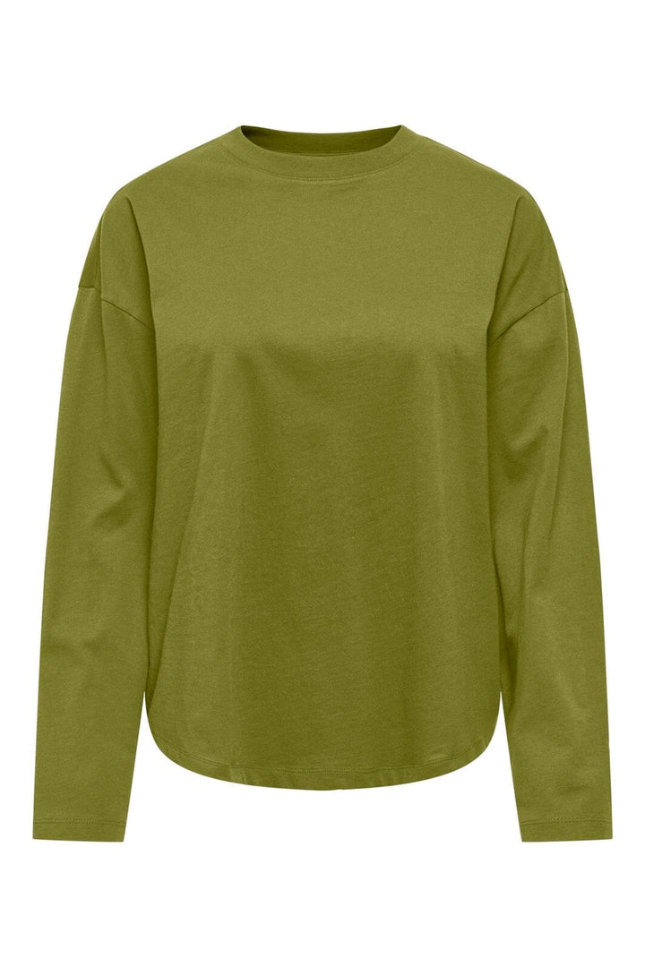 Only - Onlhappy L/S O-Neck Tee - 5110809 Cardamom Seed