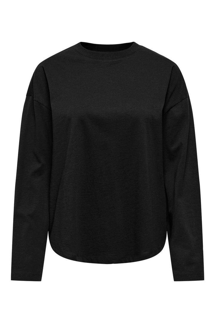 Only - Onlhappy L/S O-Neck Tee - 5121621 Black