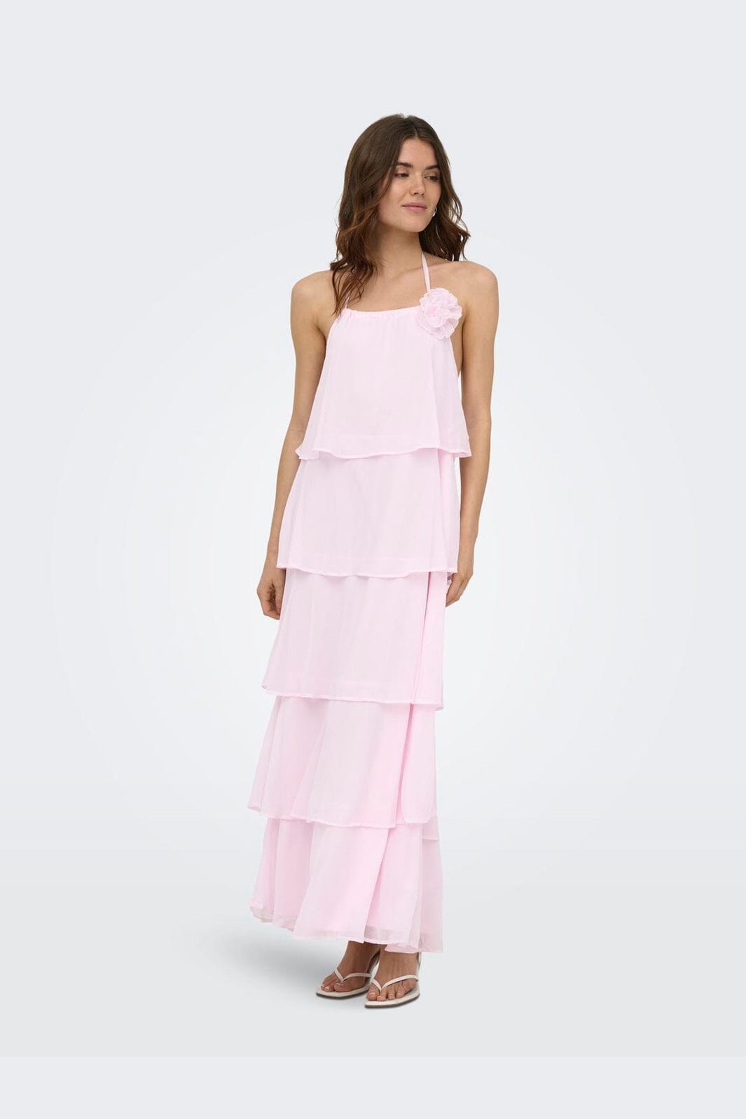 Only - Onlhiva S/L Long Layer Dress - 5092111 Cherry Blossom