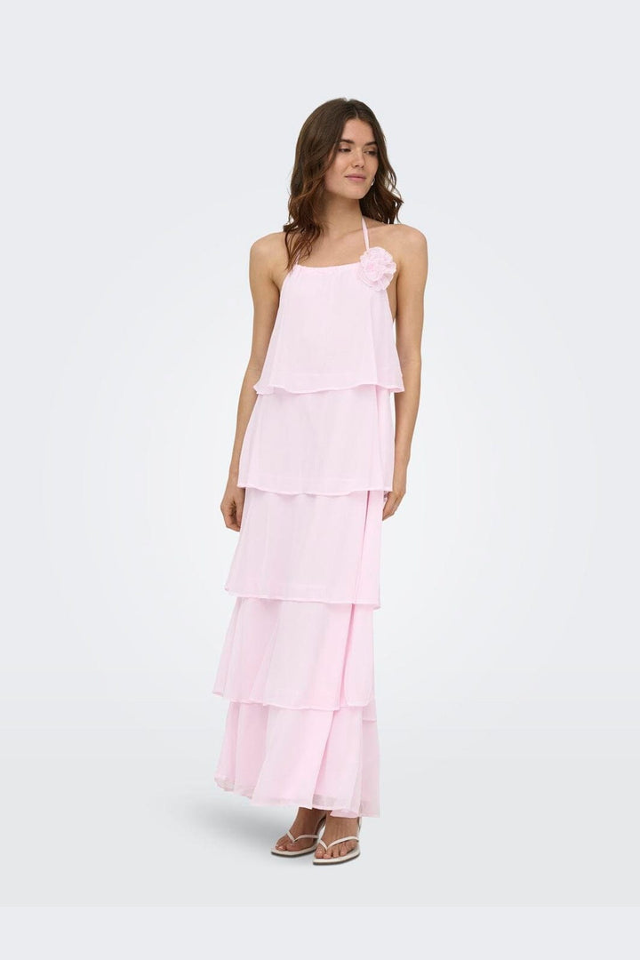 Only - Onlhiva S/L Long Layer Dress - 5092111 Cherry Blossom