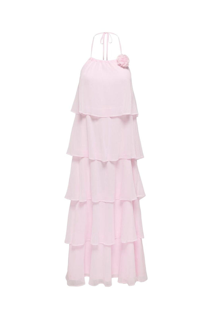 Only - Onlhiva S/L Long Layer Dress - 5092111 Cherry Blossom