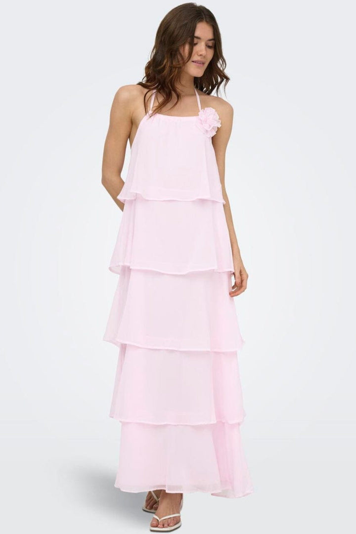 Only - Onlhiva S/L Long Layer Dress - 5092111 Cherry Blossom