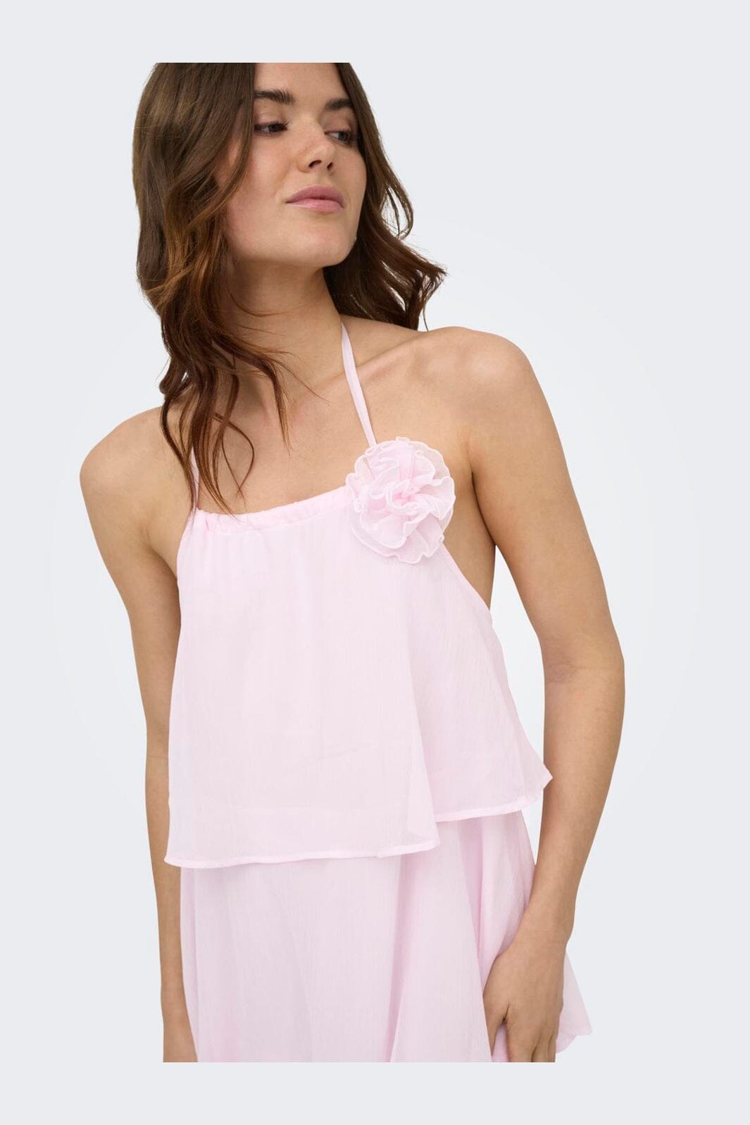 Only - Onlhiva S/L Long Layer Dress - 5092111 Cherry Blossom