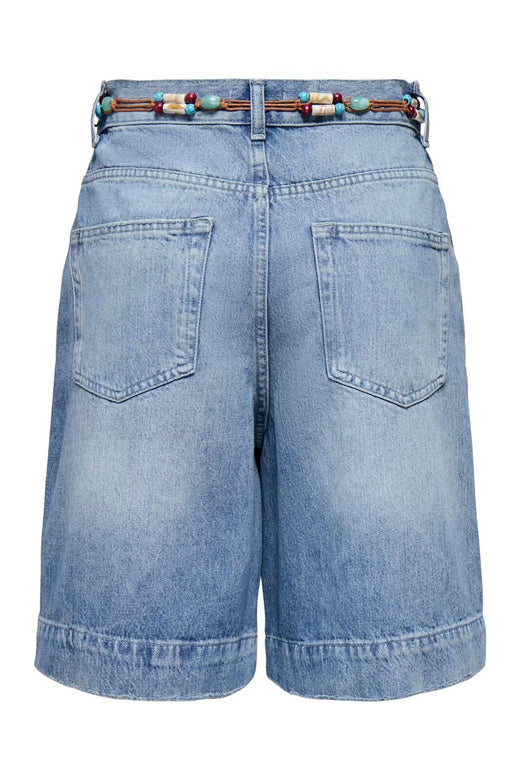 Only - Onlhollie Belt Shorts Azg - 5121055 Medium Blue Denim Belt
