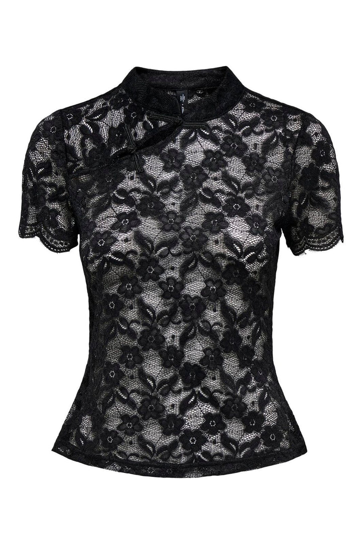 Only - Onlidi S/S Lace Top - 5249397 Black