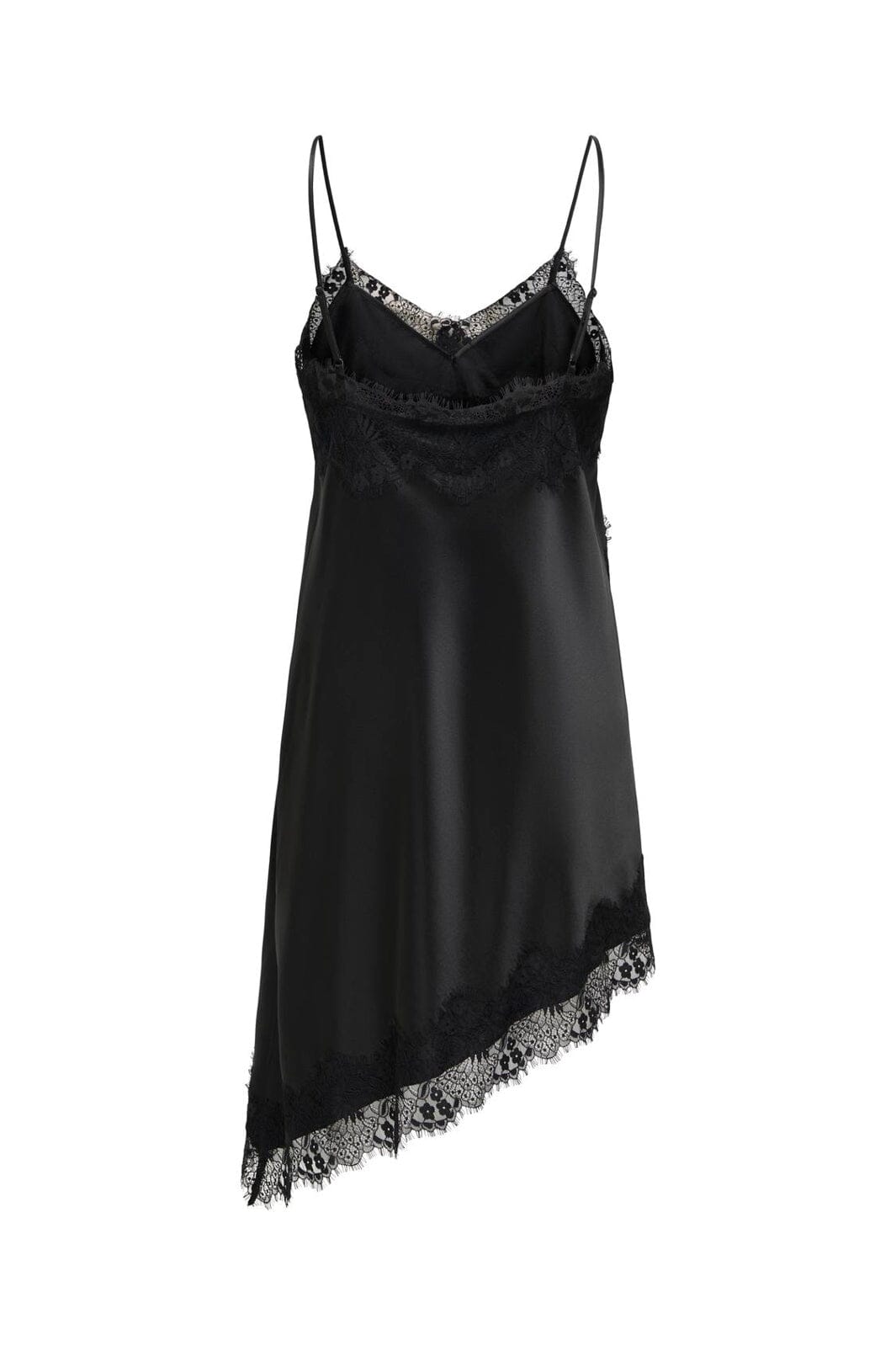 Only - Onlindona Strap Satin Lace Dress - 5102199 Black