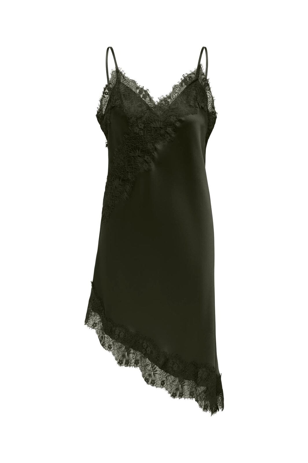 Only - Onlindona Strap Satin Lace Dress - 5136755 Forest Night