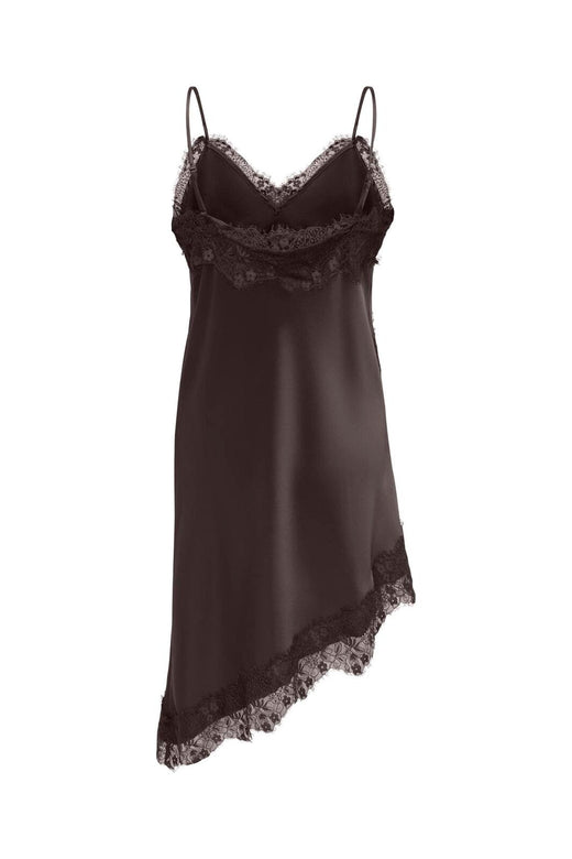 Only - Onlindona Strap Satin Lace Dress - 5187761 Chocolate Torte