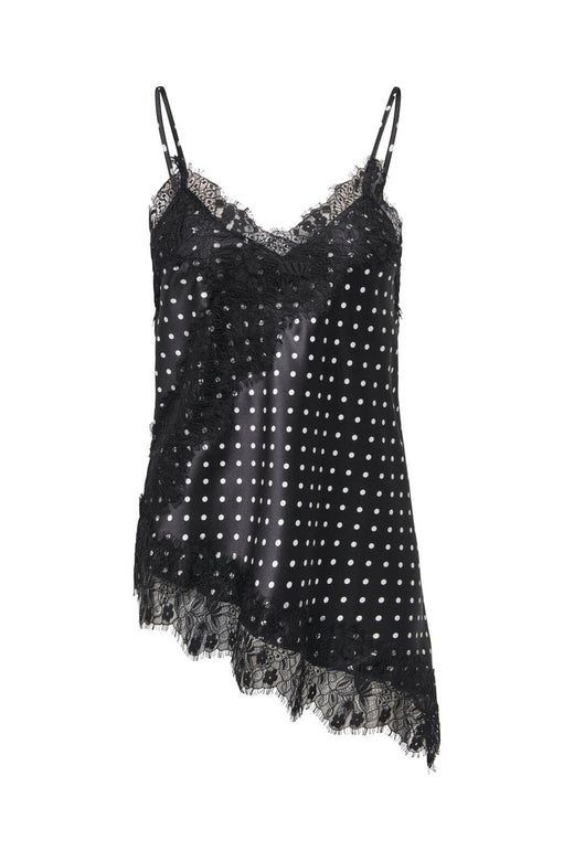 Only - Onlindona Strap Satin Lace Top - 5098795 Black White Dots