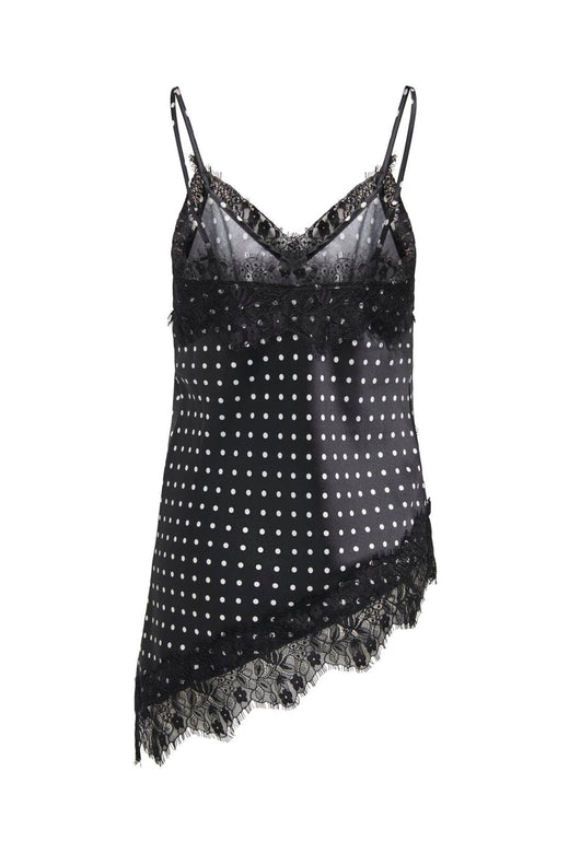 Only - Onlindona Strap Satin Lace Top - 5098795 Black White Dots