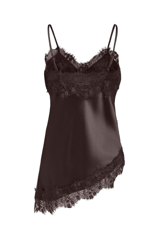 Only - Onlindona Strap Satin Lace Top - 5187762 Chocolate Torte