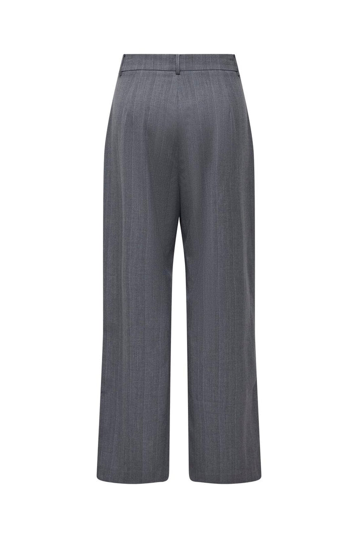 Only - Onljackie Wide Pinstripe Pant Tlr - 5053818 Medium Grey Melange Pinstripe