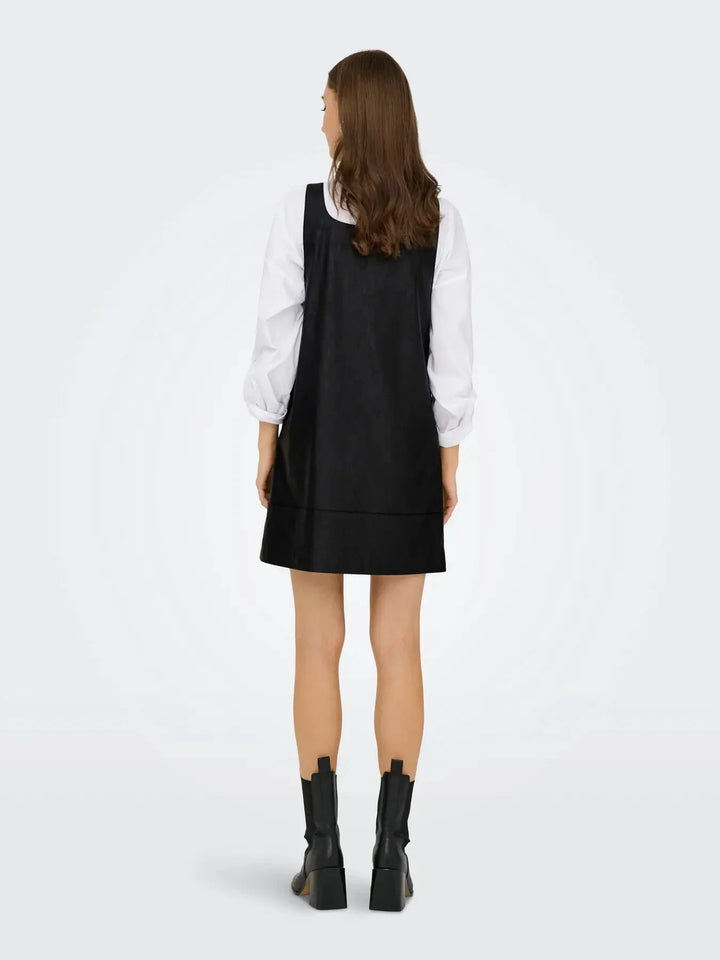 Only - Onljosie Faux Leather Dress Cc - 4775725 Black Kjoler 
