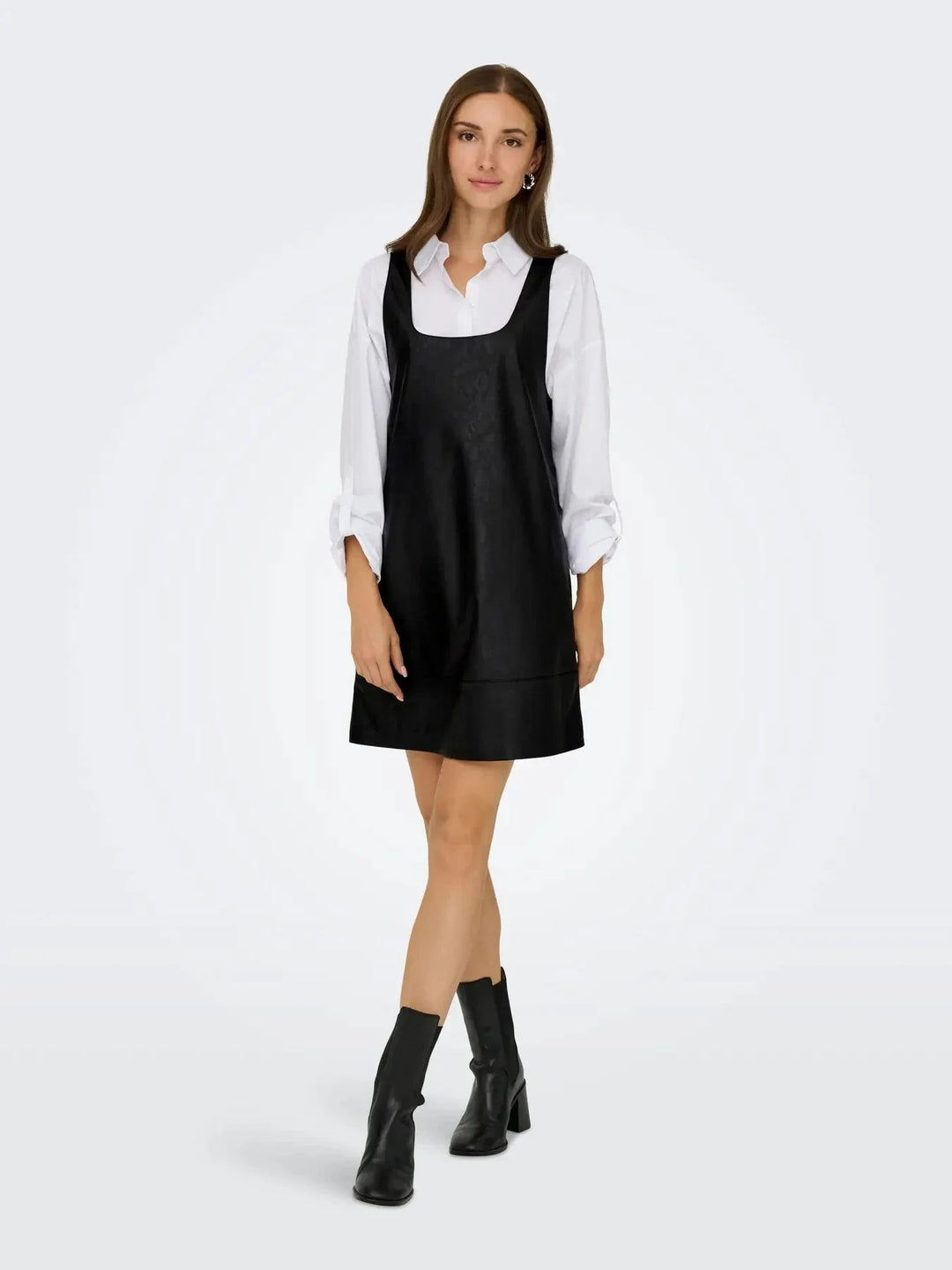 Only - Onljosie Faux Leather Dress Cc - 4775725 Black Kjoler 