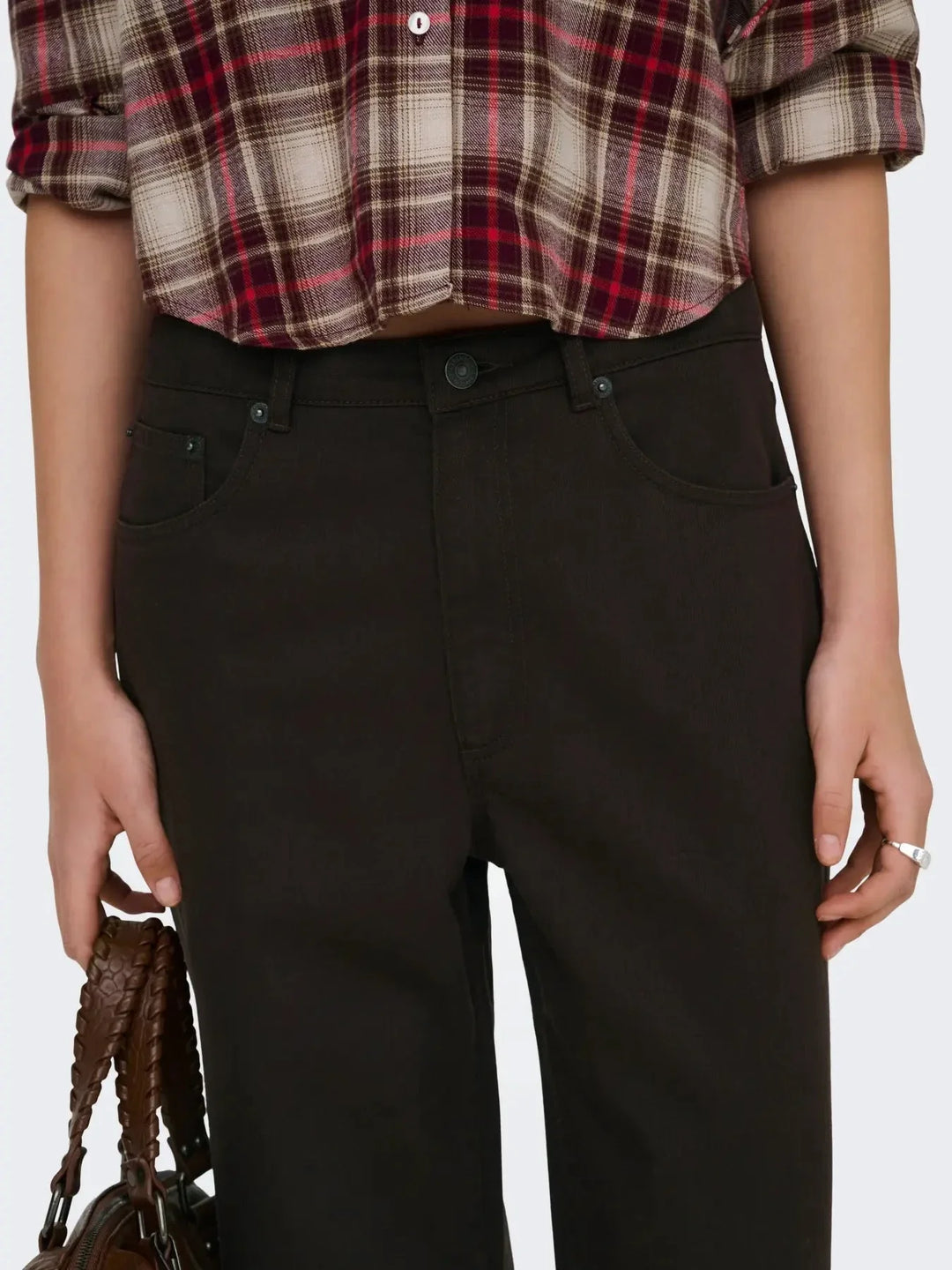 Only - Onljuicy-Soft Wide Pant - 5003385 Black Coffee Bukser 