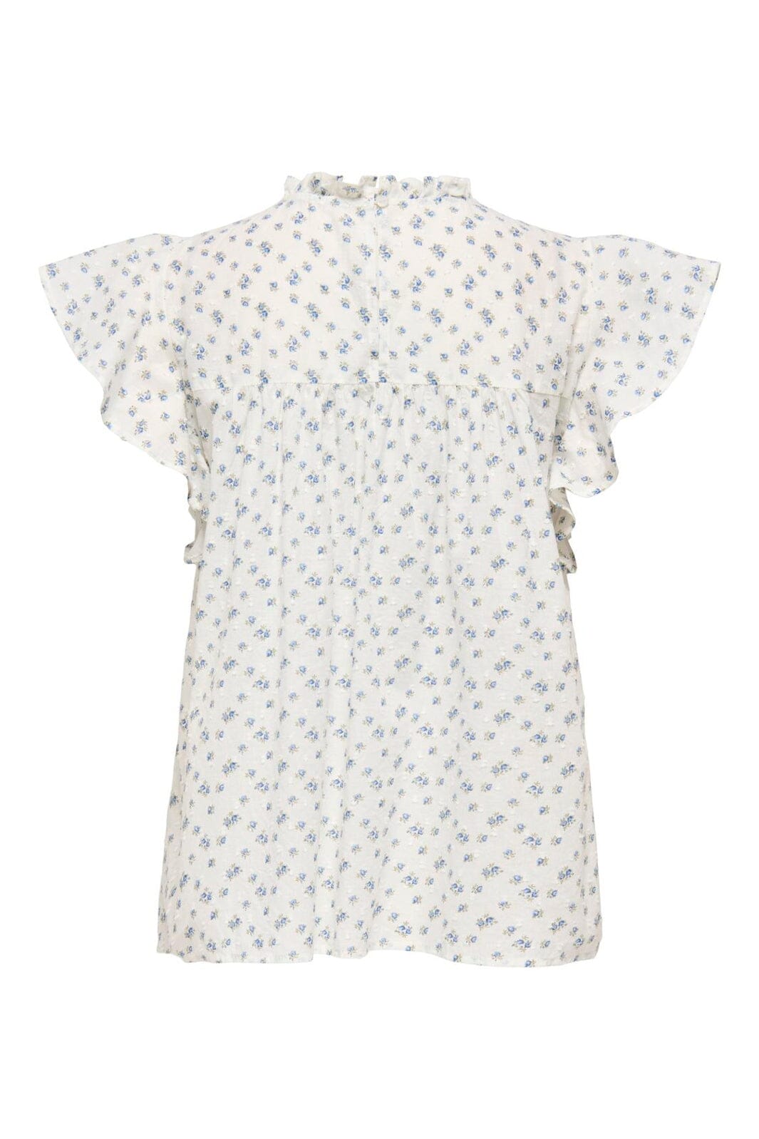 Only - Onlkatti S/S Dobby Top - 5041104 Cloud Dancer Clara Flower