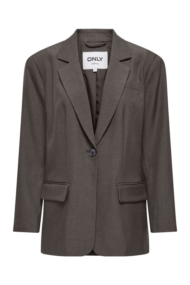 Only - Onllinda Ls Boyfr Mel Blazer Tlr - 5101872 Chocolate Torte Melange