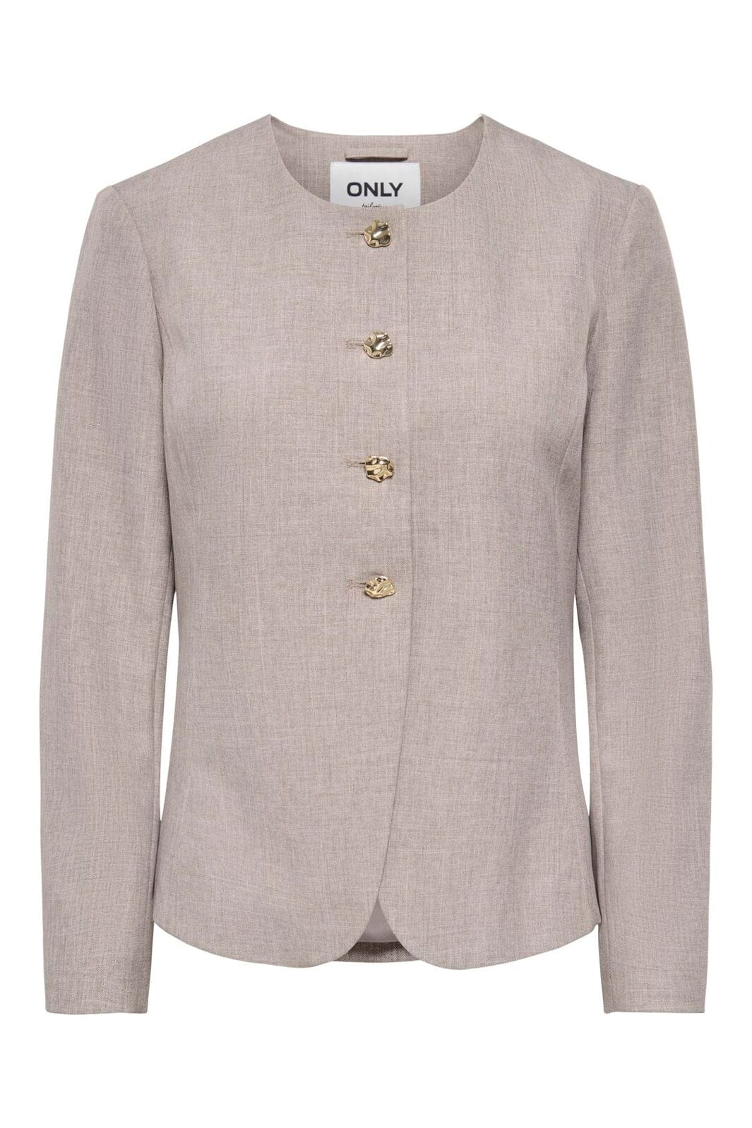 Only - Onllinda L/S O-Neck Fitted Blazer Tlr - 5111142 Fungi Melange