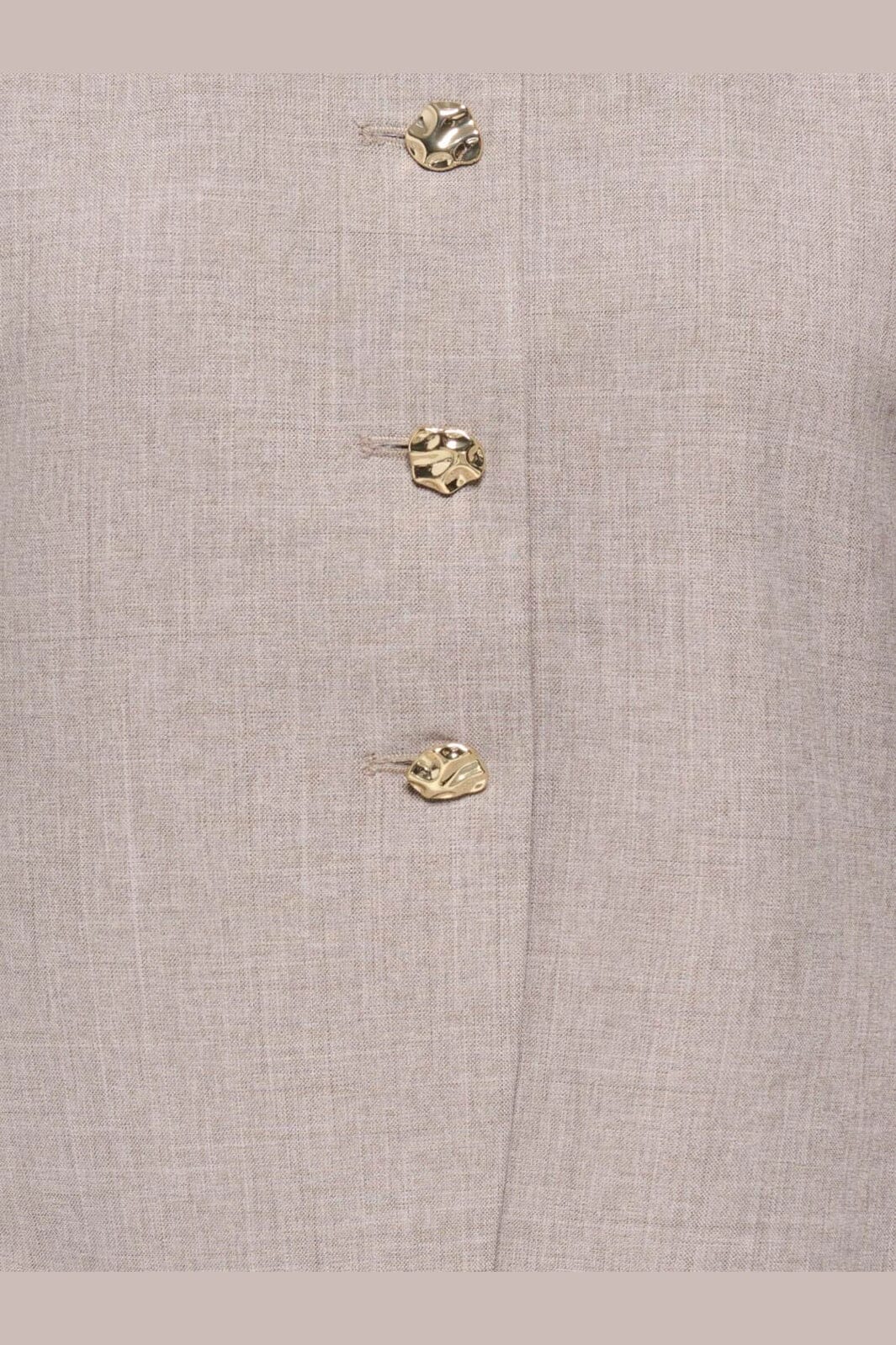 Only - Onllinda L/S O-Neck Fitted Blazer Tlr - 5111142 Fungi Melange