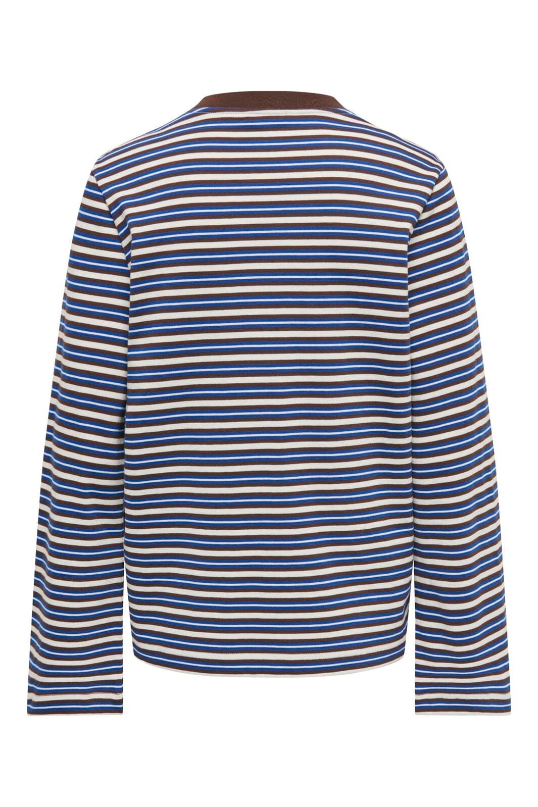 Only - Onllisa Stripe L/S Top - 5207101 Cloud Dancer Chicory Coffee/Sodalite Blue Stripe