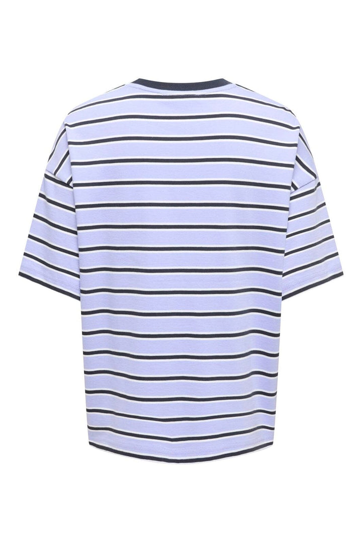 Only - Onllisa Stripe S/S Top - 5190514 Dusk Cd / Black Stripes