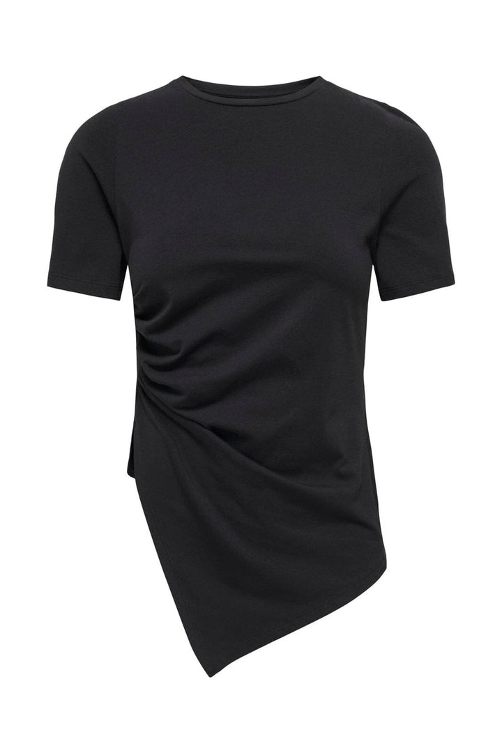 Only - Onllise S/S Ruching Top - 5089497 Black