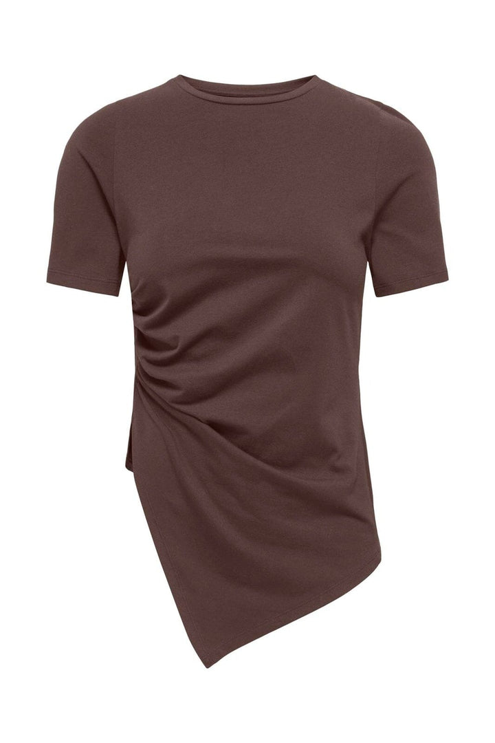 Only - Onllise S/S Ruching Top - 5095132 Chocolate Martini