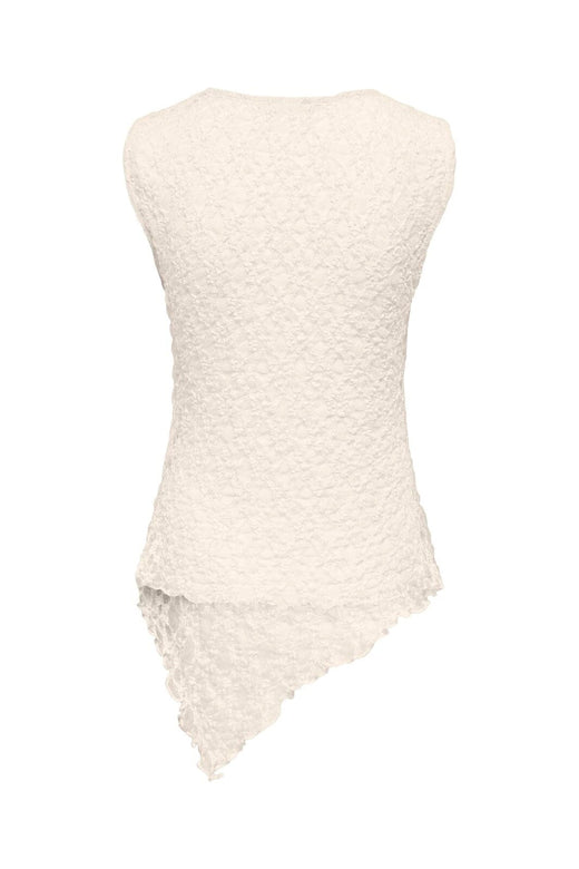 Only - Onlliva S/L Asymmetric Lace Top - 5202496 Egret