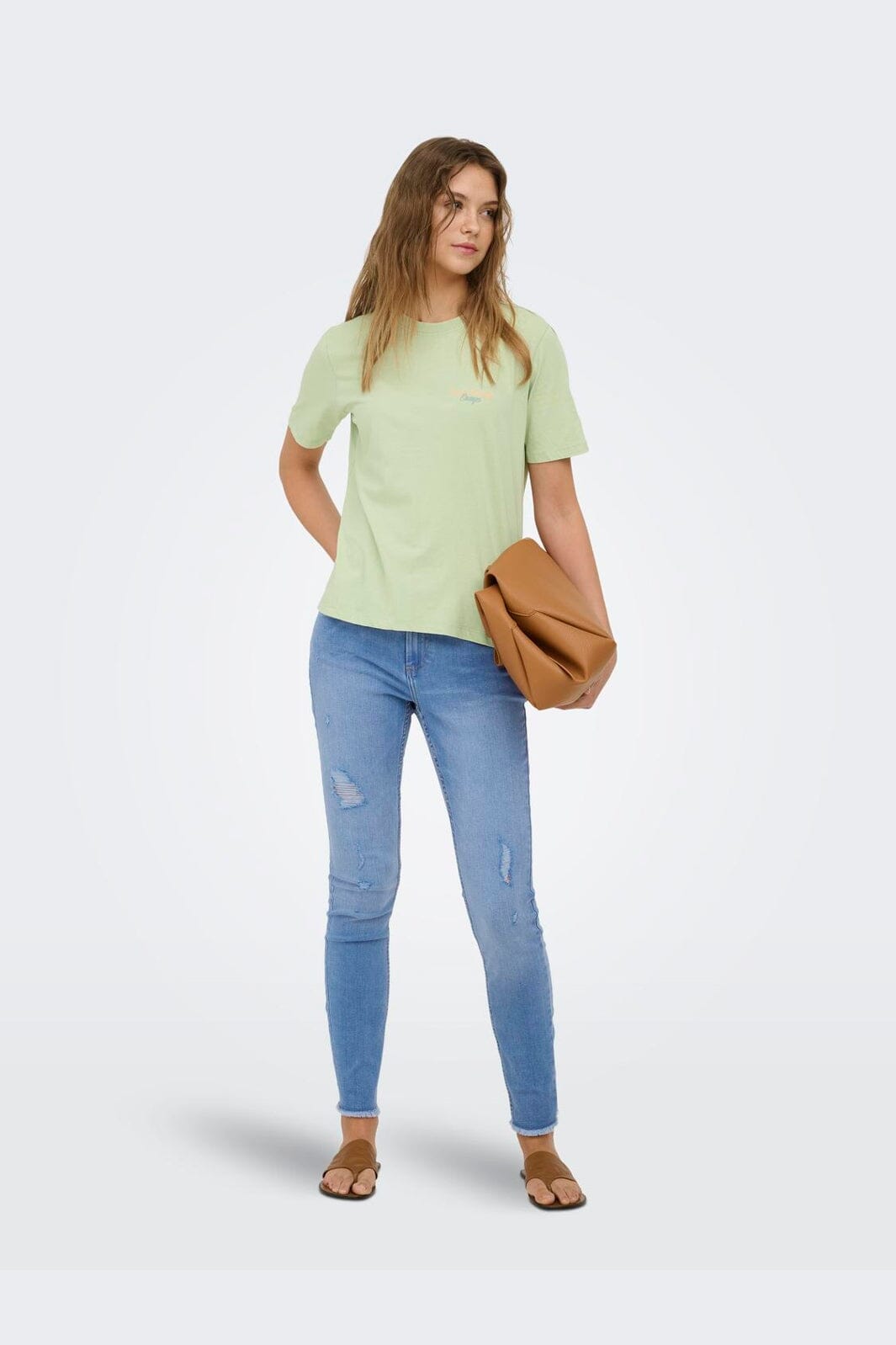 Only - Onllucy Monja S/S Top - 4962716 Laurel Green Stay Fresh