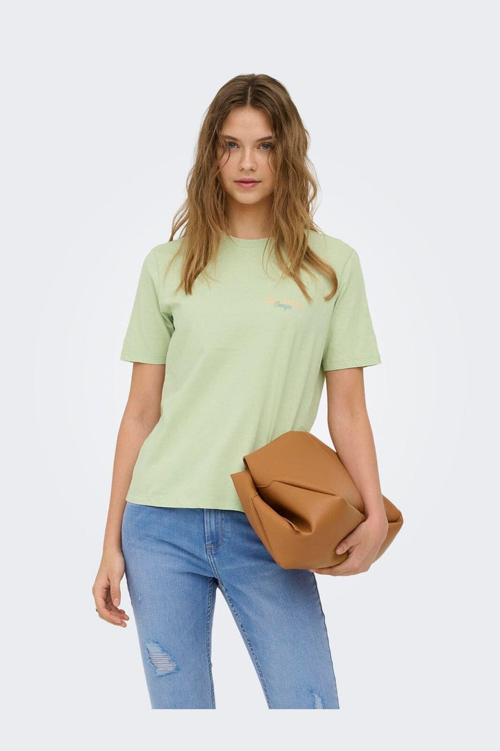 Only - Onllucy Monja S/S Top - 4962716 Laurel Green Stay Fresh