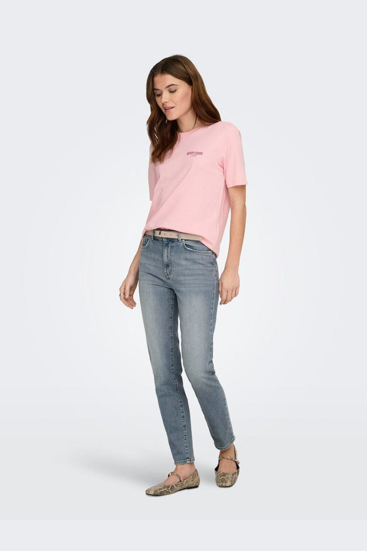Only - Onllucy Monja S/S Top - 5016617 Rosy Touch Strawberry